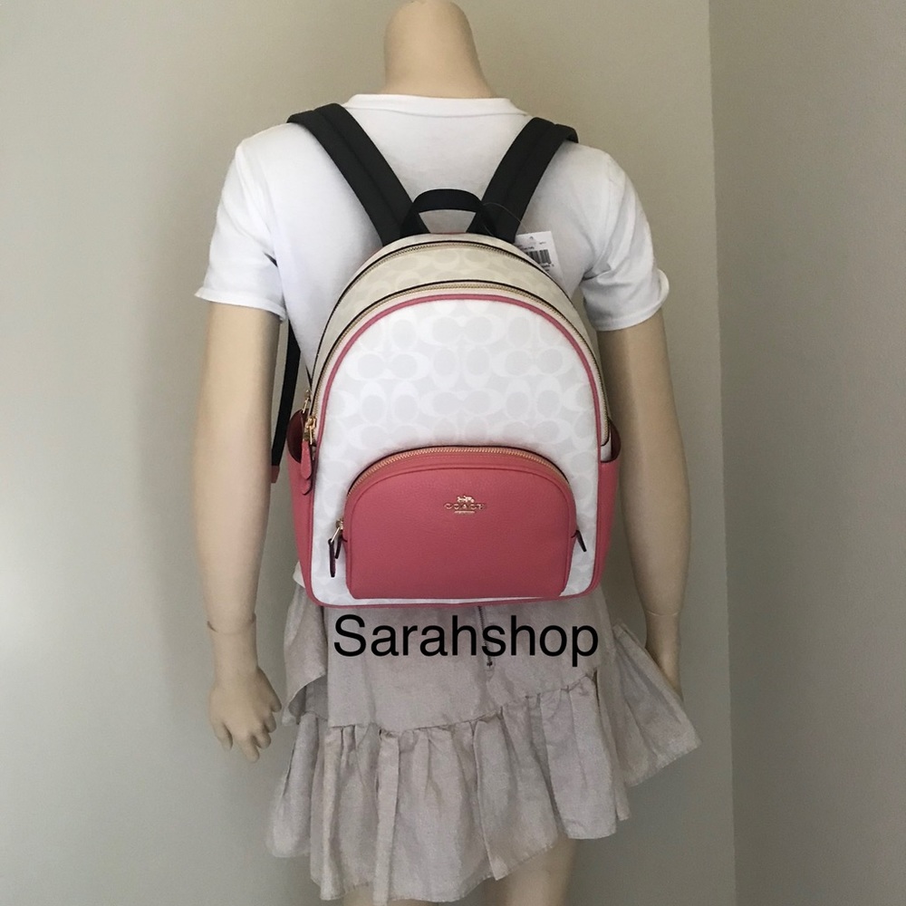 Coach White and Pink Backpack - Picture 8 of 13